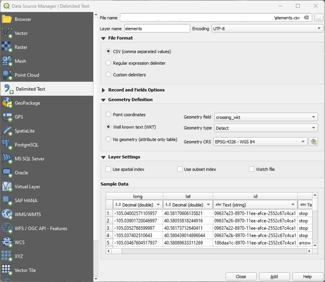 Delimited Text Layer 3