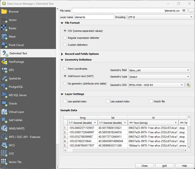 Delimited Text Layer 4