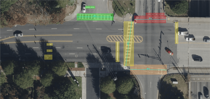 Roadway displayed QGIS